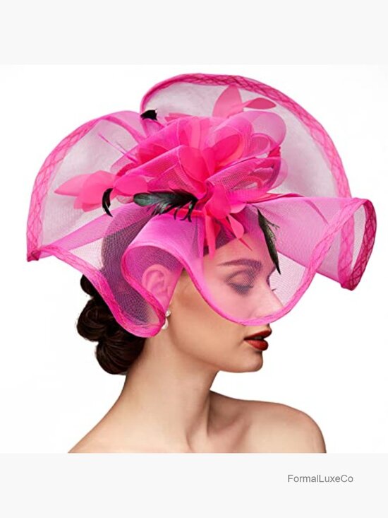 Mesh Floral Feather Fascinator Headband Wedding Cocktail Tea Party main image 4